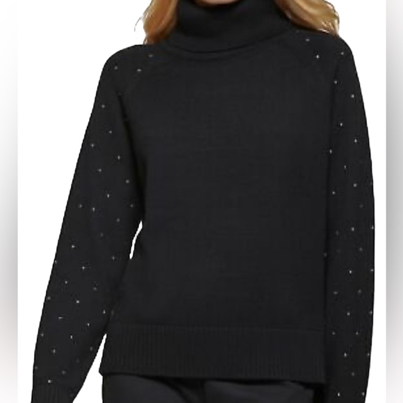 Dkny Sweaters - DKNY Black Cowl Neck Sweater